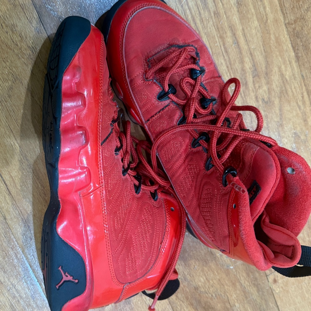 Jordan Kids Red and Black Sneakers
